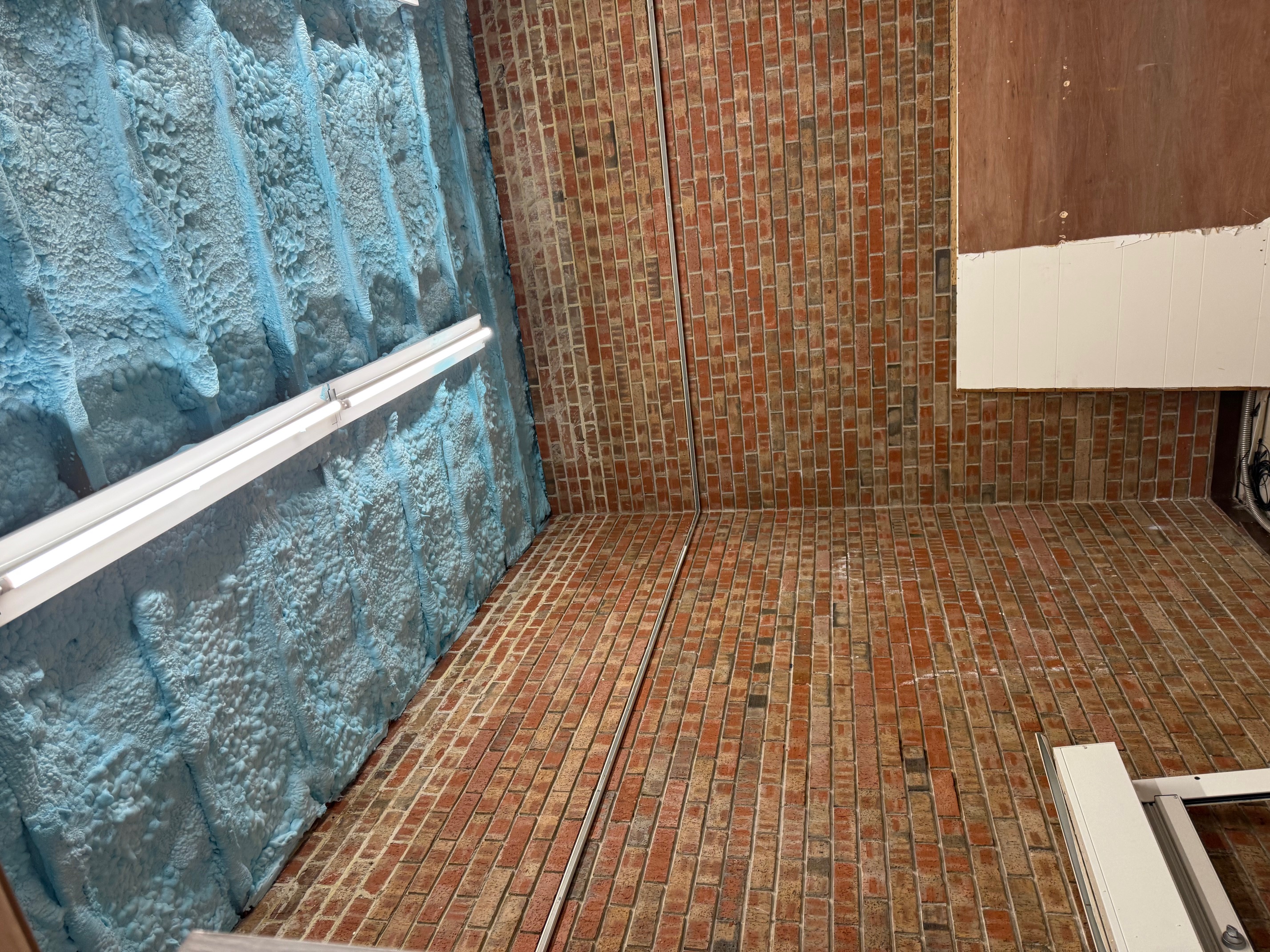 Spray foam insulation installation